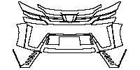 Toyota Vellfire Exterior 2019 - Bumper+Grille+Headlamp (for supreme, with crown logo)