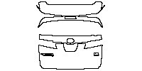 Toyota Vellfire Exterior 2019 - Trunk Lid (with VELLFIRE Executive Lounge and E-Four emblems)