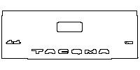 Toyota Tacoma Double Cab 2016 - Trunk Lid (with ''TACOMA'' ''4×4'' ''V6'' emblem)