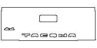 Toyota Tacoma Double Cab 2016 - Trunk Lid (with'' TACOMA'' ''4X4'' emblem)