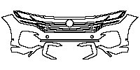 Volkswagen Touareg R-Line 2011 - Bumper+Headlamp (带运动套件)