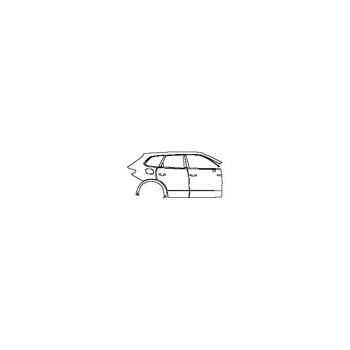 Volkswagen Touareg R-Line 2011 - (right) Door+BC Pillar+Rear Fender (with emblem on front door)