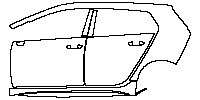 Volkswagen Golf Golf 2015 - (left) Door+Side Skirt+Rear Fender