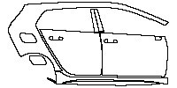 Volkswagen Golf Golf 2015 - (right) Door+Side Skirt+Rear Fender
