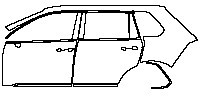 (left) Door+Side Skirt+Rear Fender