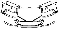 Audi A8 A8 (Standard Wheelbase) 2018 - Bumper+Headlamp (with headlamp washers, with 4 PDC)