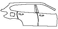 BMW X1 Extended Wheelbase 2020 - (right) Door+B Pillar+Rear Fender