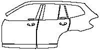 BMW X3 Exterior 2018 - (left) Door+BC Pillar+Rear Fender