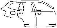 BMW X3 Exterior 2018 - (right) Door+BC Pillar+Rear Fender
