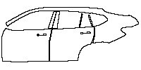 BMW X4 xLine 2014 - (left) Door+B Pillar+Rear Fender