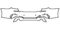 BMW 3 Series Sedan 2012 - Rear Bumper (with round exhaust cut)