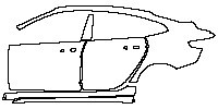 BMW 2 Series Gran Coupe 2020 - (left) Door+Side Skirt+Rear Fender