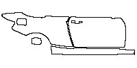 BMW 2 Series Convertible 2015 - (right) Door+Side Skirt+Rear Fender
