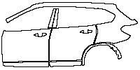BMW X1 Standard Wheelbase 2016 - (left)Door+Rear Fender