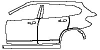 BMW X1 Standard Wheelbase 2016 - (left)Door+Side Skirt+Rear Fender