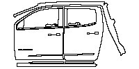 (left)Door+Side Skirt+Rear Fender