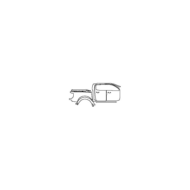 Ford Ranger (EU) Raptor 2019 - (right) Door+Side Skirt+Rear Fender