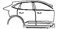 Ford Kuga Exterior 2020 - (right) Door+Side Skirt+Rear Fender