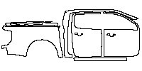 Ford Ranger (EU) Wildtrak 2016 - (right) Door+Side Skirt+Rear Fender