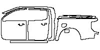 Ford Ranger (EU) Wildtrak 2016 - (left) Door+Side Skirt+Rear Fender