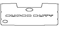 Ford Super Duty F-250 2020 - Trunk Lid (with ''SUPERDUTY'' ''King Ranch'' emblem)