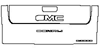GMC Sierra 1500 Crew Cab 2019 - Trunk Lid (with MultiPro tailgate,wtih ''GMC'' ''DENALI'' ''SIERRA''emblem)