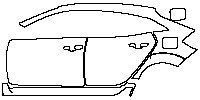 Honda Civic Type R 2017 - (left) Door+Rear Fender+Side Skirt