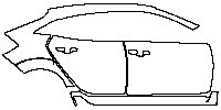 Honda Civic Type R 2017 - (right) Door+Rear Fender+Side Skirt
