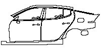 KIA Stinger GT 2018 - (left)Door+Side Skirt+Rear Fender