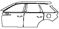 Lincoln Corsair Exterior 2020 - (left)Door+BC Pillar+Rear Fender