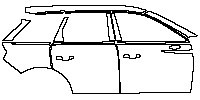 Lincoln Corsair Exterior 2020 - (right)Door+BC Pillar+Rear Fender