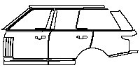 Land Rover Range Rover Standard Wheelbase 2013 - (left) Door+ABCD Pillar+Rear Fender