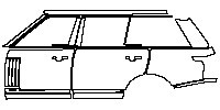 Land Rover Range Rover Extended Wheelbase 2013 - (left) Door+ABCD Pillar+Rear Fender