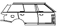 Land Rover Range Rover Extended Wheelbase 2013 - (right) Door+ABCD Pillar+Rear Fender