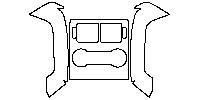 Land Rover Range Rover Sport Interior 2014 - (rear) Air Vent (for aluminium trim, with control panel.)