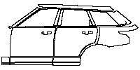 Land Rover Range Rover Sport SVR 2015 - (left) Door+ABC Pillar+Rear Fender+Side Skirt
