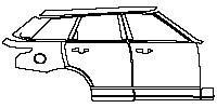 Land Rover Range Rover Sport SVR 2015 - (right) Door+ABC Pillar+Rear Fender+Side Skirt