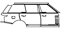 Land Rover Range Rover Extended Wheelbase 2018 - (right) Door+Side Skirt+Rear Fender