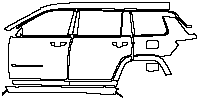 JEEP Grand Cherokee Grand Cherokee L (3-row) 2021 - (left)Door+BC-Pillar+Side Skirt+Rear Fender