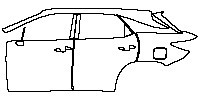 Lexus RX RX (SWB) 2016 - (left) Door+B Pillar+Rear Fender