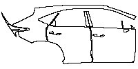 Lexus NX F-Sport 2014 - (right) Door+BC Pillar+Rear Fender