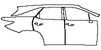 Lexus RX RX L (EWB) 2018 - (right) Door+B Pillar+Rear Fender