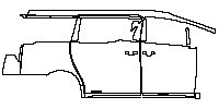 Lexus LM Exterior 2020 - (right) Door+B Pillar+Rear Fender+Side Skirt (with HYBRID emblem on rear door)