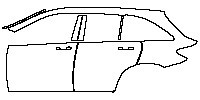 Mercedes-Benz GLC SUV 2018 - (left) Door+B Pillar+Rear Fender