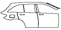 Mercedes-Benz GLC SUV 2018 - (right) Door+B Pillar+Rear Fender