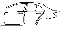 Mercedes-Benz C Class Sedan 2015 - (left) Door+BC Pillar+Rear Fender+Side Skirt