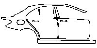 Mercedes-Benz C Class Sedan 2015 - (right) Door+BC Pillar+Rear Fender+Side Skirt
