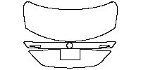 Mercedes-Benz C Class Sedan 2019 - Trunk Lid (without spoiler, with CXX0 and 4 MATIC emblems.)