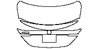 Mercedes-Benz C Class Sedan 2019 - Trunk Lid (with spoiler, with CXX0 emblem.)