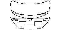 Mercedes-Benz C Class Sedan 2019 - Trunk Lid (with spoiler, with CXX0 and 4MATIC emblems.)